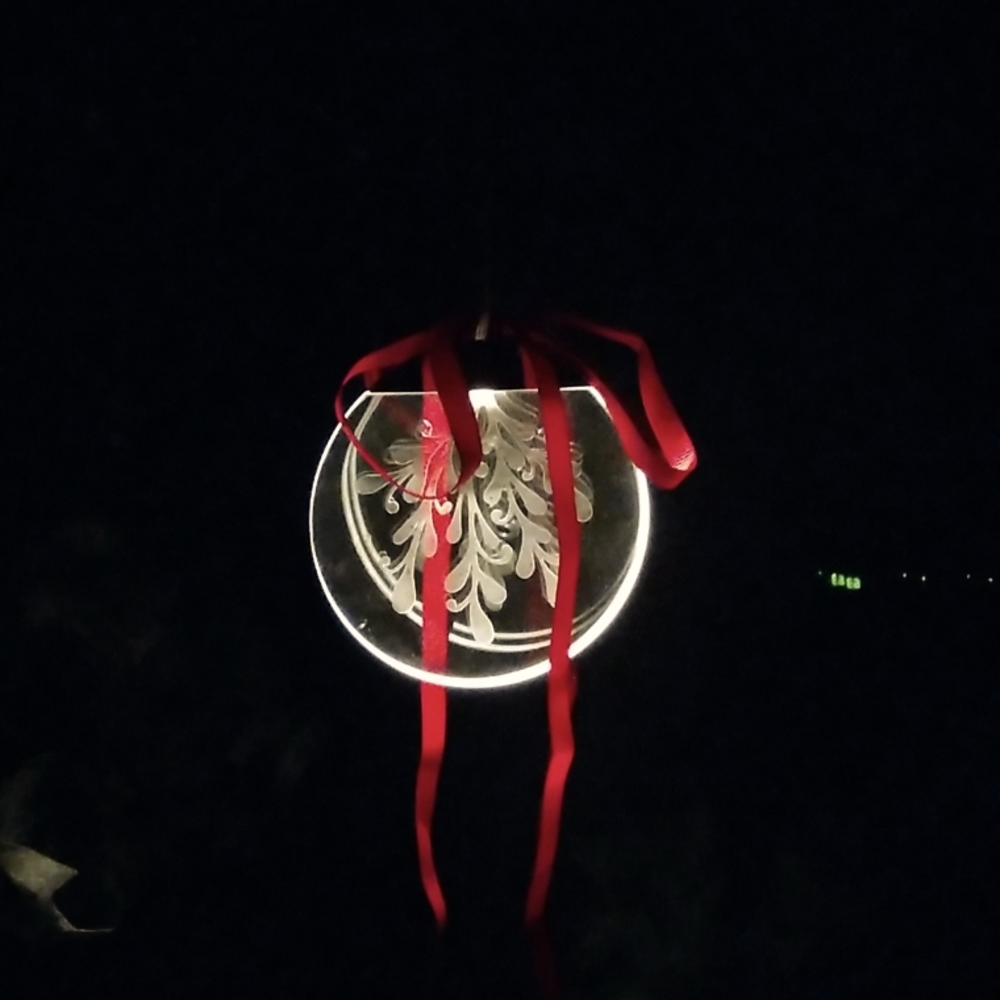 IKEA light up Christmas ornaments.